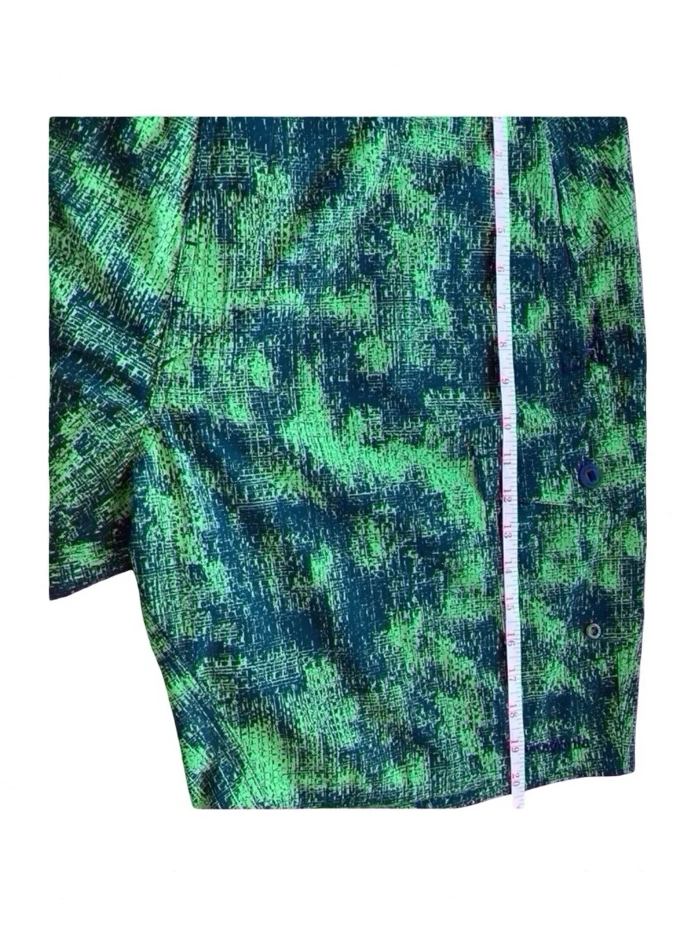 Patagonia Men's Board Shorts | Green Abstract Print | Size 38 | Like New